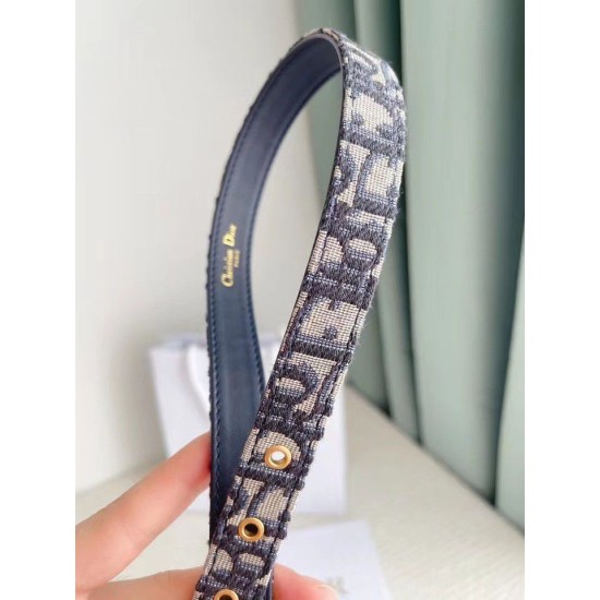 Miglior Falso Dior Saddle 20MM Cintura Dior Oblique Jacquard Blu Economiche Premium
