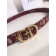 Replica perfetta Dior Saddle 20MM Cintura Dior Oblique Jacquard Bordeaux Imitazione Outlet Online