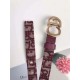 Replica perfetta Dior Saddle 20MM Cintura Dior Oblique Jacquard Bordeaux Imitazione Outlet Online