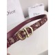 Replica perfetta Dior Saddle 20MM Cintura Dior Oblique Jacquard Bordeaux Imitazione Outlet Online