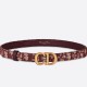 Replica perfetta Dior Saddle 20MM Cintura Dior Oblique Jacquard Bordeaux Imitazione Outlet Online