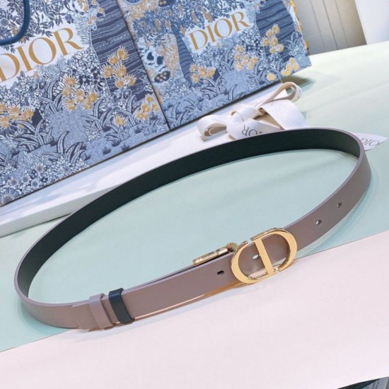 Miglior Falso Dior 30 Montaigne Reversible 20MM Cintura Grigio/Nero Economiche Premium
