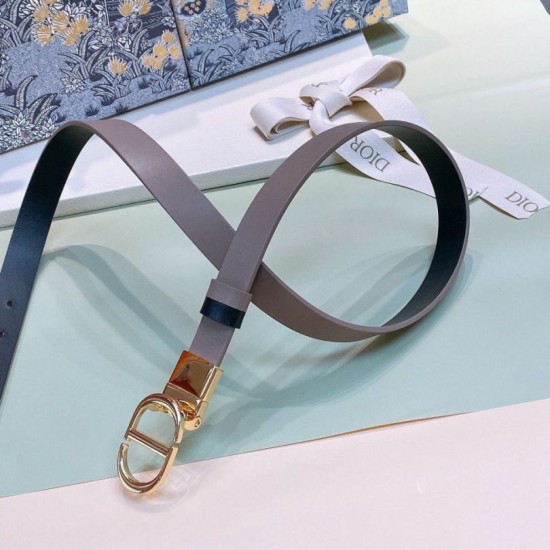 Miglior Falso Dior 30 Montaigne Reversible 20MM Cintura Grigio/Nero Economiche Premium