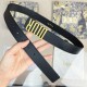 Perfette Qualità Repliche Dior D-Fence 30MM Cintura Nera Imitazione