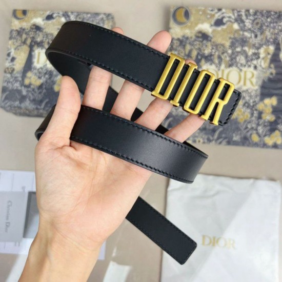 Perfette Qualità Repliche Dior D-Fence 30MM Cintura Nera Imitazione