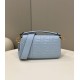 Miglior Falso Borsa baguette media Fendi FF Nappa blu Economiche Premium