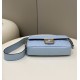 Miglior Falso Borsa baguette media Fendi FF Nappa blu Economiche Premium