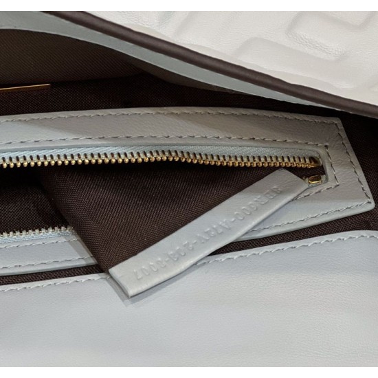 Miglior Falso Borsa baguette media Fendi FF Nappa blu Economiche Premium