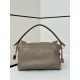 Replica perfetta Borsa baguette media Fendi Mamma Nappa grigio Imitazione Outlet Online