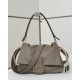 Replica perfetta Borsa baguette media Fendi Mamma Nappa grigio Imitazione Outlet Online