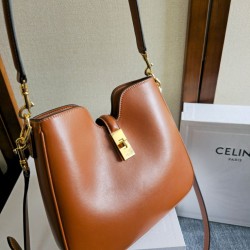 Migliore Repliche Borsa morbida Celine Camille 16 piccola/media Marrone Economiche Outlet Online