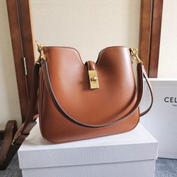 Migliore Repliche Borsa morbida Celine Camille 16 piccola/media Marrone Economiche Outlet Online