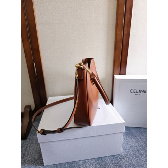 Migliore Repliche Borsa morbida Celine Camille 16 piccola/media Marrone Economiche Outlet Online