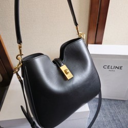 Migliore Repliche Borsa morbida Celine piccola/media Camille 16 nera Economiche Outlet Online