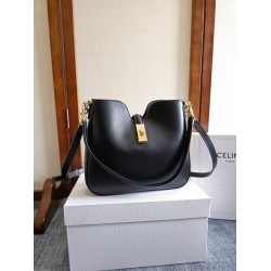 Migliore Repliche Borsa morbida Celine piccola/media Camille 16 nera Economiche Outlet Online