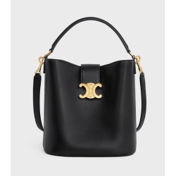 Miglior Falso Borsa a secchiello piccola/media Celine Louise Nero Pelle di vitello liscia Economiche Premium