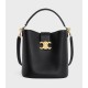 Miglior Falso Borsa a secchiello piccola/media Celine Louise Nero Pelle di vitello liscia Economiche Premium