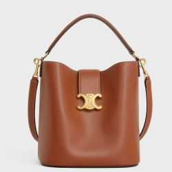 Migliore Repliche Borsa a secchiello piccola/media Celine Louise Tan Pelle di vitello liscia Economiche Outlet Online
