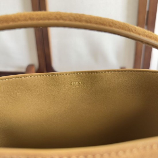 Perfette Qualità Repliche Celine Medium Louise Bag Suede Calfskin Fawn Imitazione