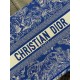 Perfette Qualità Repliche Dior Book Tote Bag Media Ricamo Toile de Jouy Reverse Blu Imitazione