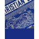 Perfette Qualità Repliche Dior Book Tote Bag Media Ricamo Toile de Jouy Reverse Blu Imitazione