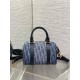 Replica perfetta Borsa Dior Groove 20 Denim blu Dior Oblique Jacquard Imitazione Outlet Online