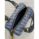 Replica perfetta Borsa Dior Groove 20 Denim blu Dior Oblique Jacquard Imitazione Outlet Online