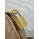 Perfette Qualità Repliche Borsa Dior Groove 25 in pelle di vitello Macrocannage biscotto Imitazione