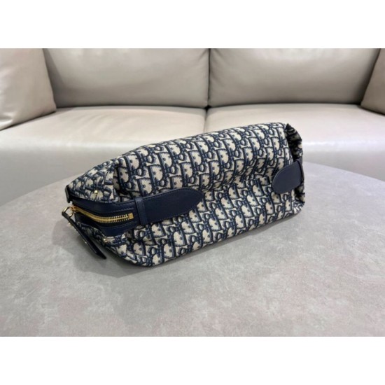 Perfette Qualità Repliche Borsa D-Journey piccola/media Dior Oblique Jacquard blu Imitazione
