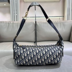 Perfette Qualità Repliche Borsa D-Journey piccola/media Dior Oblique Jacquard blu Imitazione