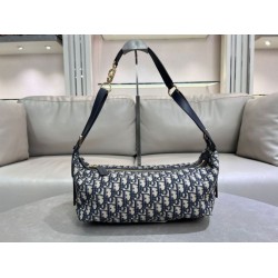 Perfette Qualità Repliche Borsa D-Journey piccola/media Dior Oblique Jacquard blu Imitazione