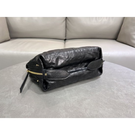 Migliore Repliche Borsa Macrocannage piatta piccola/media D-Journey Dior nera stropicciata Economiche Outlet Online