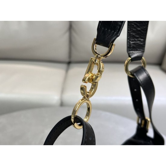 Migliore Repliche Borsa Macrocannage piatta piccola/media D-Journey Dior nera stropicciata Economiche Outlet Online