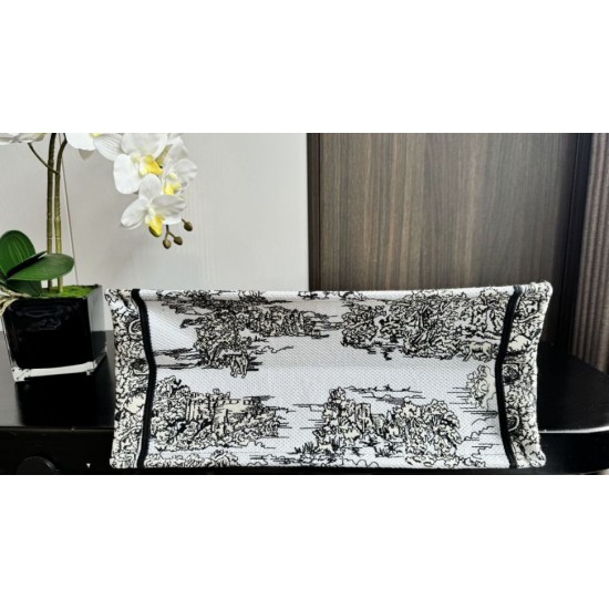 Migliore Repliche Borsa Dior Dior Book Tote media ricamata con motivo Dior Around the World multicolore Economiche Outlet Online