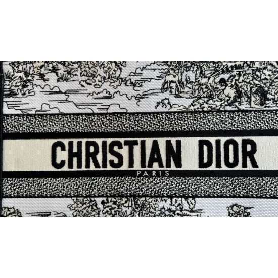 Migliore Repliche Borsa Dior Dior Book Tote media ricamata con motivo Dior Around the World multicolore Economiche Outlet Online