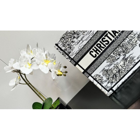 Migliore Repliche Borsa Dior Dior Book Tote media ricamata con motivo Dior Around the World multicolore Economiche Outlet Online