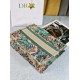 Replica perfetta Borsa tote Dior media Dior Book ricamata con motivo Dior Around the World multicolore blu Imitazione Outlet Online