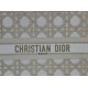 Perfette Qualità Repliche Dior Medium/Large Book Tote Bag Ricamo rattan oversize Bianco/Oro Imitazione