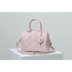 Migliore Repliche Dior Groove 25 Borsa in Biscotto Macrocannage rosa Economiche Outlet Online