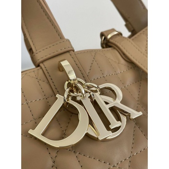 Replica perfetta Borsa Dior Toujours Dior piccola/media Macrocannage Tan Imitazione Outlet Online