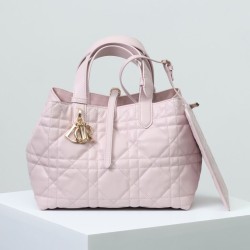 Miglior Falso Borsa Dior Toujours Dior Piccola/Media Macrocannage Rosa Economiche Premium