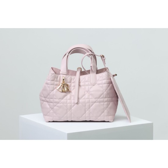 Miglior Falso Borsa Dior Toujours Dior Piccola/Media Macrocannage Rosa Economiche Premium