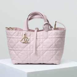 Miglior Falso Borsa Dior Toujours Dior Piccola/Media Macrocannage Rosa Economiche Premium