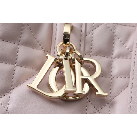 Miglior Falso Borsa Dior Toujours Dior Piccola/Media Macrocannage Rosa Economiche Premium