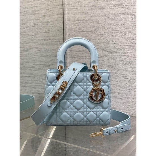 Migliore Repliche Borsa replica Dior piccola Lady Dior My ABCDior blu Economiche Outlet Online