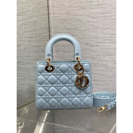 Migliore Repliche Borsa replica Dior piccola Lady Dior My ABCDior blu Economiche Outlet Online