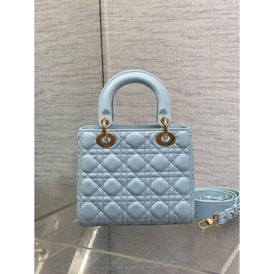 Migliore Repliche Borsa replica Dior piccola Lady Dior My ABCDior blu Economiche Outlet Online