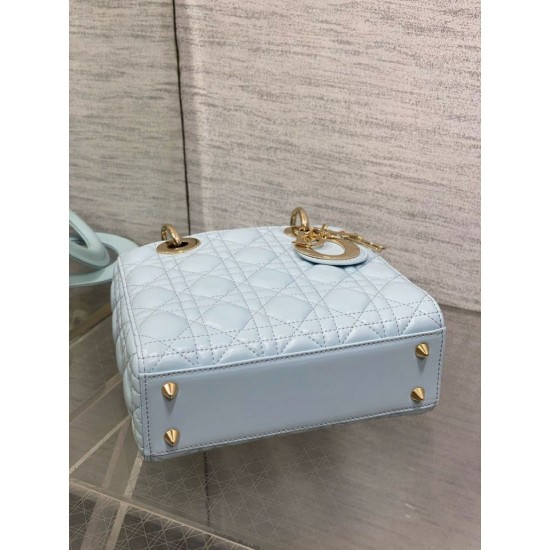 Migliore Repliche Borsa replica Dior piccola Lady Dior My ABCDior blu Economiche Outlet Online