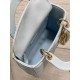 Migliore Repliche Borsa replica Dior piccola Lady Dior My ABCDior blu Economiche Outlet Online