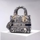 Miglior Falso Dior Media Borsa Lady D-Lite Ricamo Toile de Jouy Blu Economiche Premium